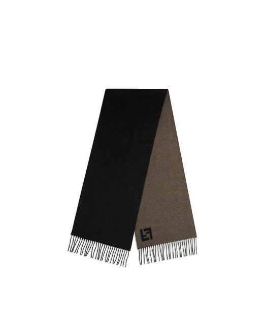 Fendi Black Wool Scarf for men