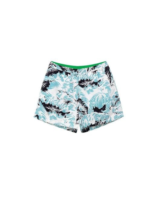 Bottega Veneta Blue White Polyamide Swim Short for men