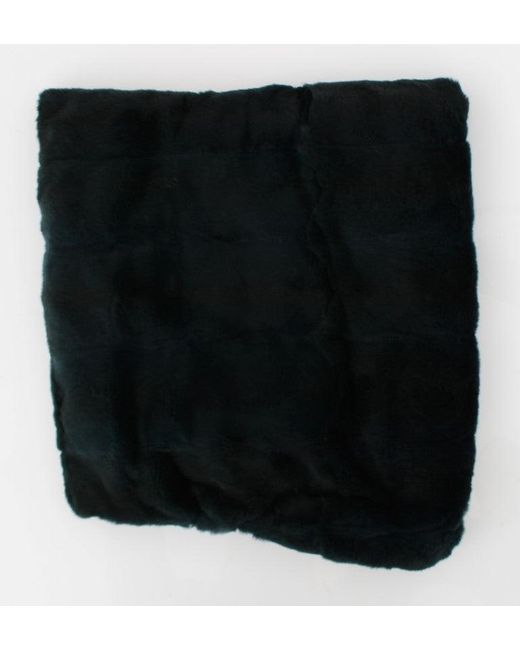 Dolce & Gabbana Black Exclusive Weasel Fur Hooded Scarf
