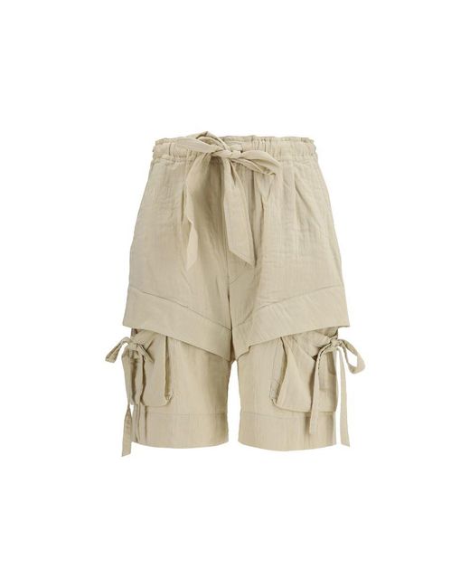Isabel Marant Natural Viscose Bermuda Shorts