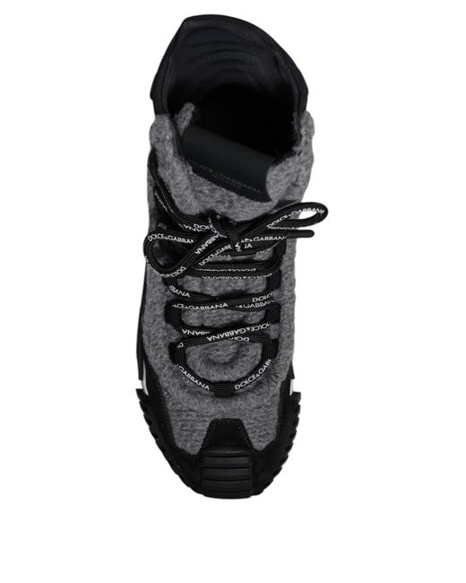 Dolce & Gabbana Black Ns1 High Top Boots Sneakers Shoes