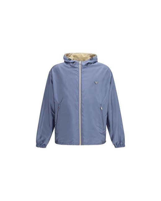 Prada Natural Beige Recycled Polyamide Shell Jacket for men