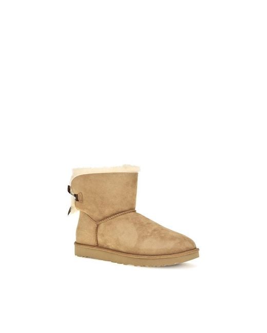 Ugg Natural Beige Leather Ankle Boots