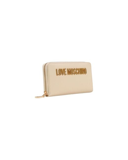 Love Moschino Natural Beige Polyethylene Wallet