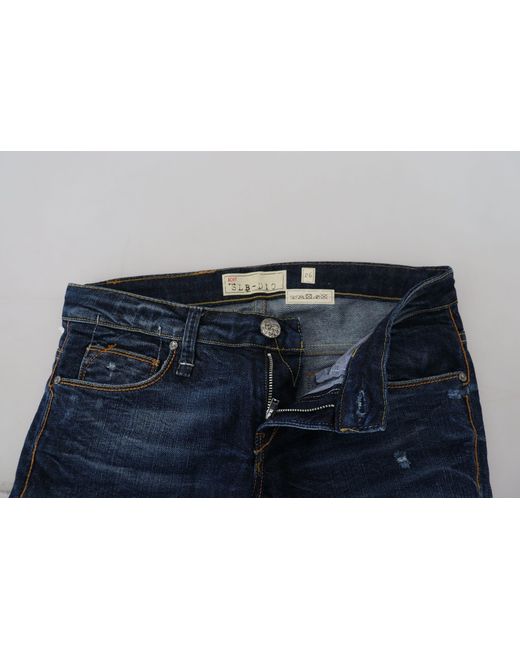 Acht Blue Chic Low Waist Designer Skinny Jeans