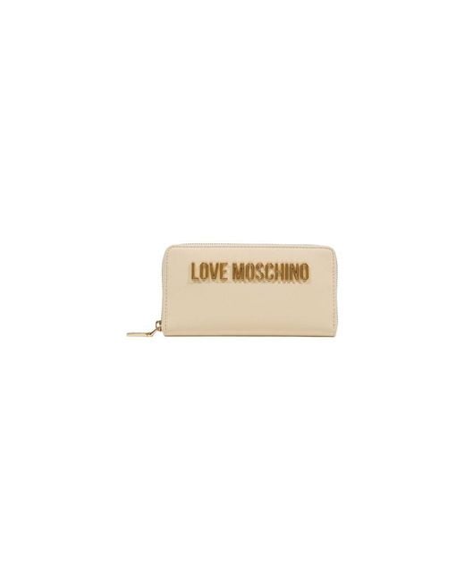 Love Moschino Natural Beige Polyethylene Wallet