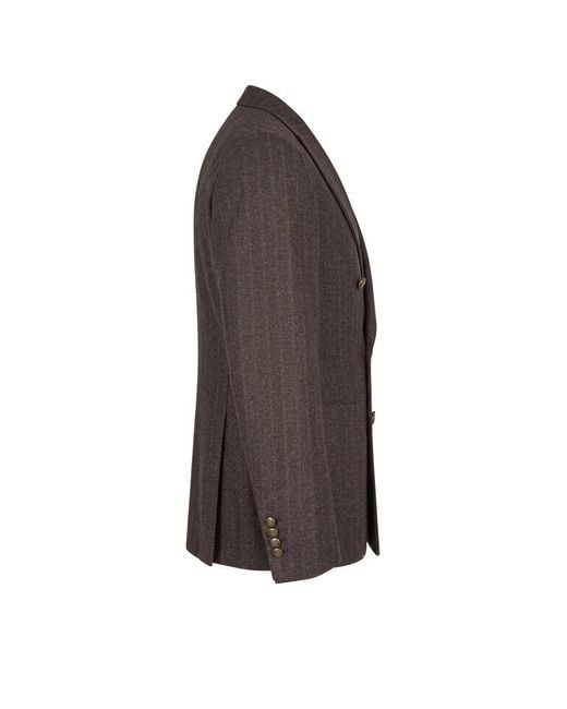 Peserico Brown Wool Men Jacket for men