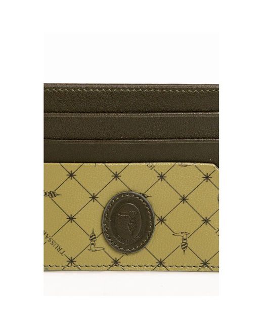 Trussardi Green Leather Wallet for men