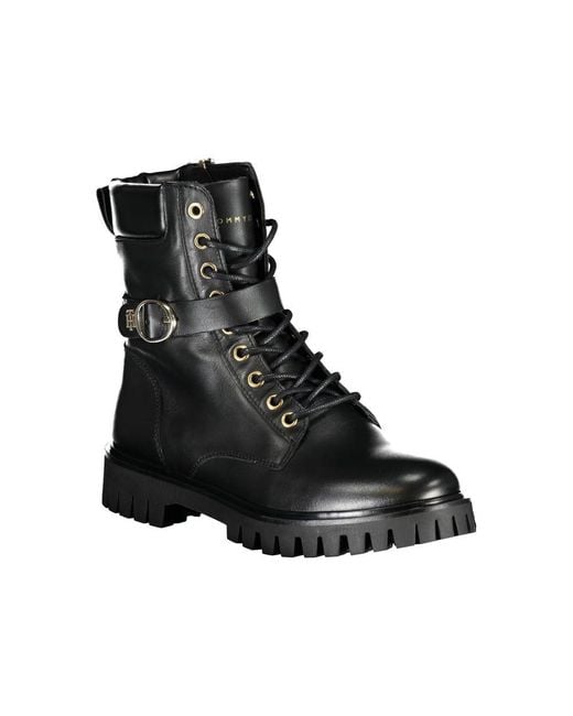 Tommy Hilfiger Black Lace-Up Boots