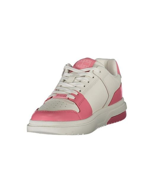 Tommy Hilfiger Pink Leather Sneaker