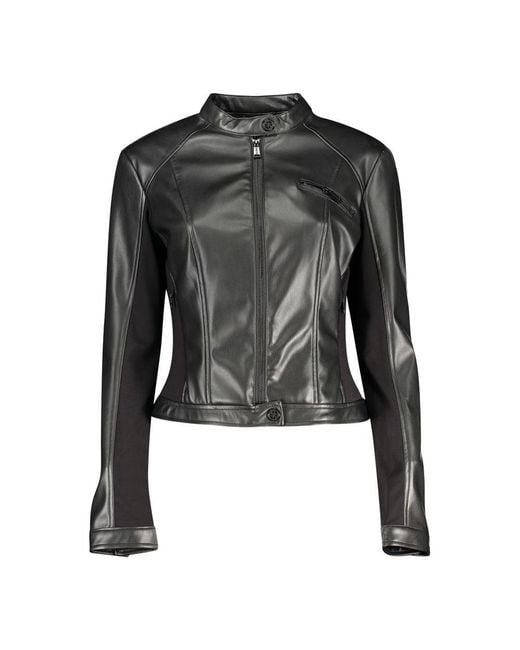 Guess Black Polyurethane 's Jacket