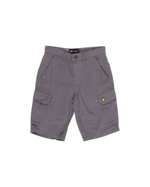 Lyle & Scott Gray Cotton Short for men