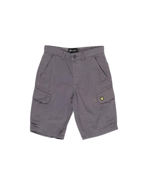 Lyle & Scott Gray Cotton Short for men