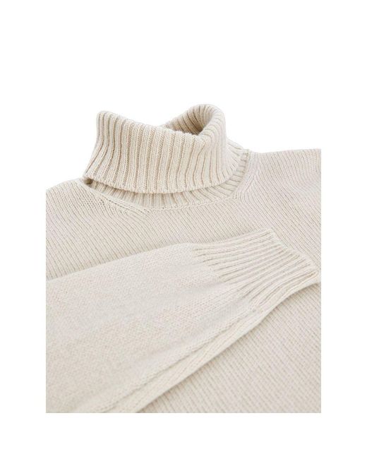 Gran Sasso White Wool Turtleneck for men