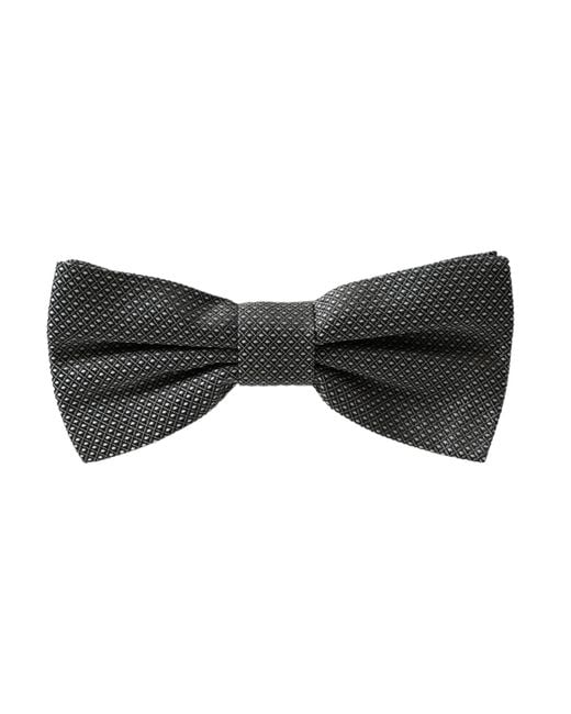 Dolce & Gabbana White Silk Patterned Adjustable Neck Bow Tie for men