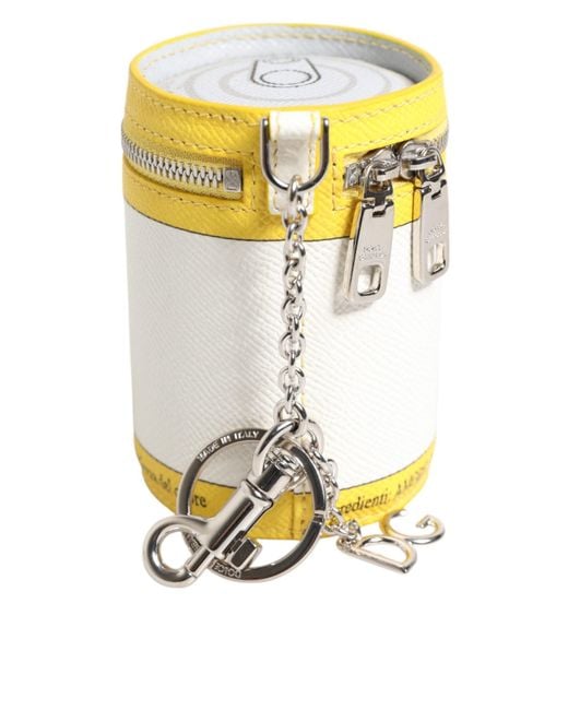 Dolce & Gabbana Gray Amore Leather Multicolor Bag Charm Coin Case Keychain Keyring