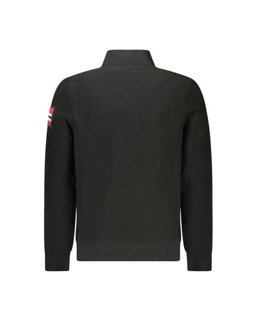 Norway 1963 Black Polyester Sweatshirt With Ribbed Trims for men