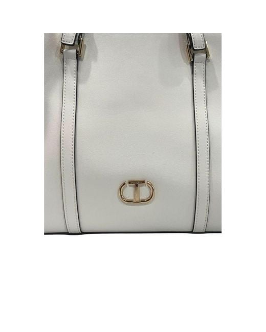 Twinset Natural White Pu Shoulder Bag