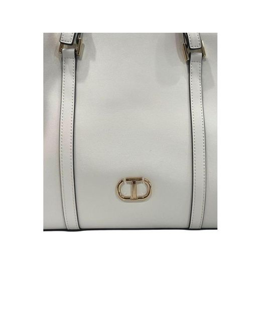 Twinset Natural White Pu Shoulder Bag