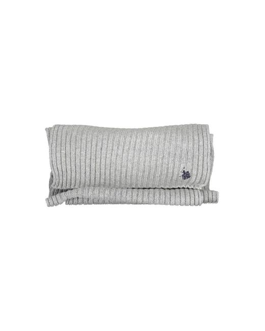 U.S. POLO ASSN. Gray Wool Scarf for men