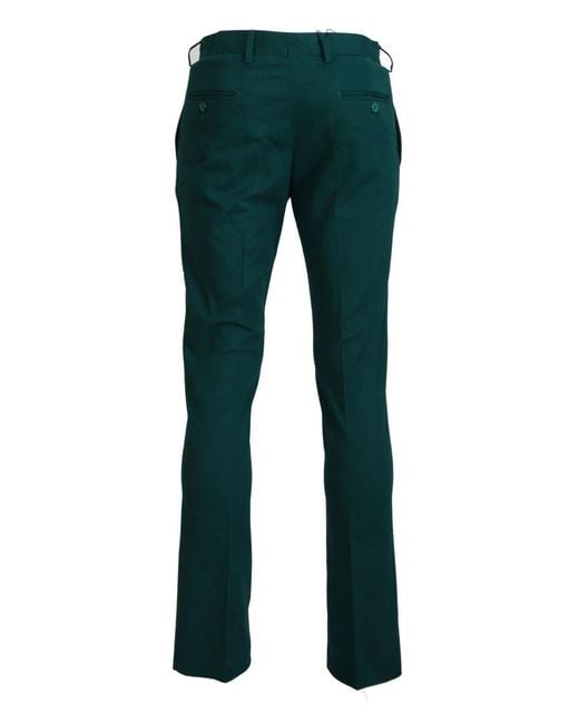Bencivenga Green Straight Fitformal Trousers Pants for men