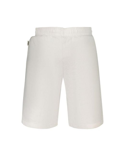 Fila White Cotton Mens Pants for men