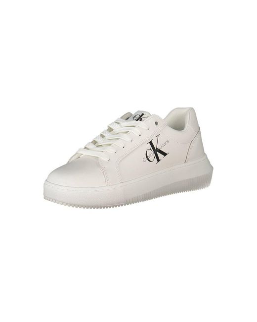 Calvin Klein White Polyester Sneaker
