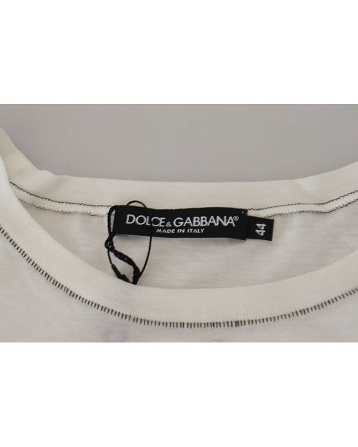 Dolce & Gabbana Gray Elegant Cotton-Silk Blend Tee for men