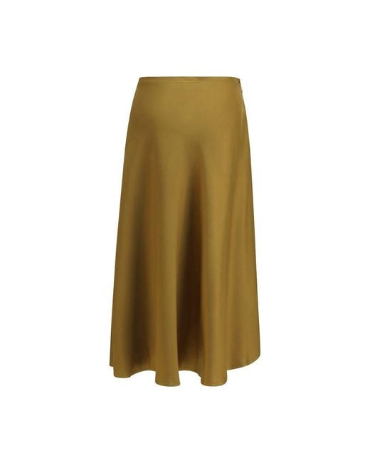 Ganni Green Bicolor Acetate Midi Skirt