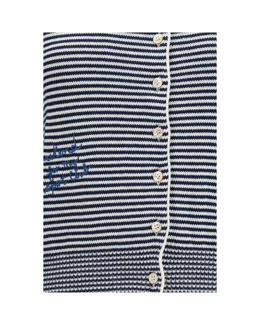 Max Mara Blue Cotton Cardigan