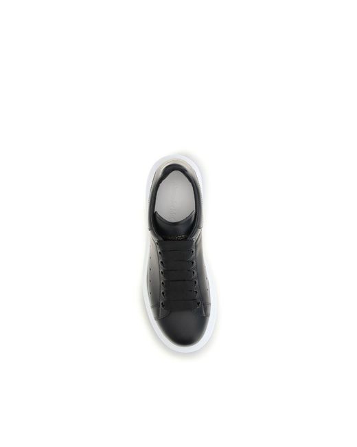 McQueen Black Calf Leather Bos Taurus Platform Sneakers