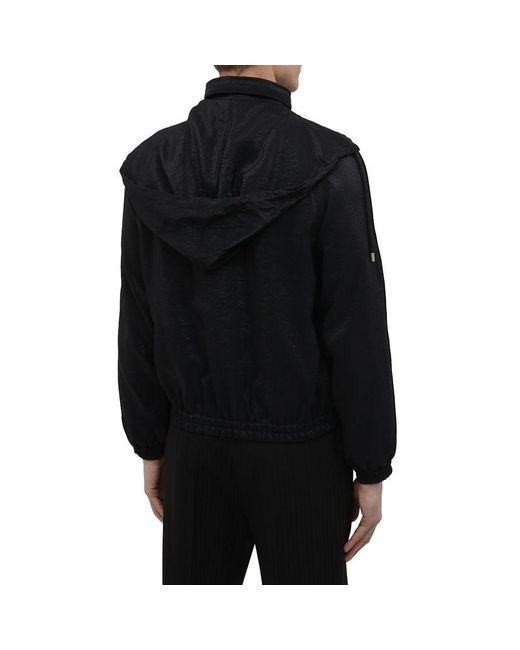 Saint Laurent Blue Black Polyamide Bomber for men