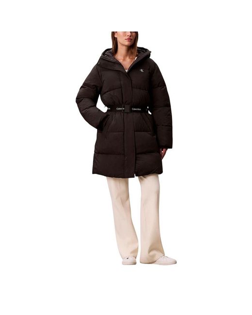 Calvin Klein Black Polyamide Coat