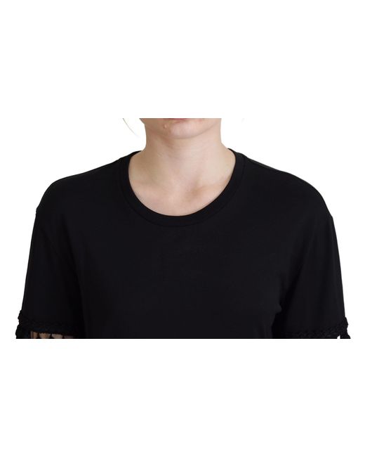 Dolce & Gabbana Black Elegant Cotton Short Sleeve Tee
