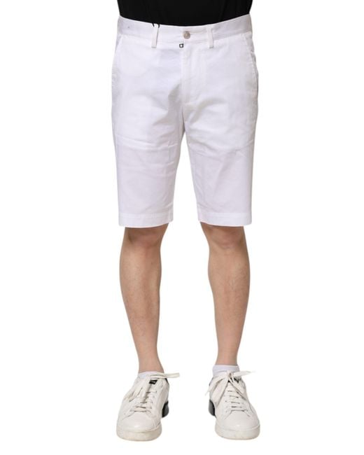 Dolce & Gabbana Blue Cotton Chino Regular Fit Shorts for men