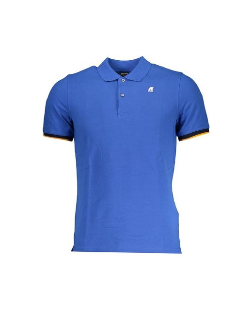 K-Way Blue Cotton Polo Shirt for men