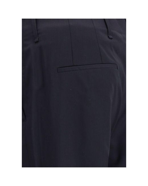 Fendi Blue Virgin Wool Pants for men