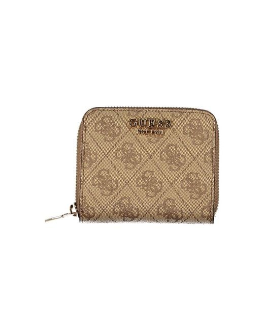 Guess Natural Beige Polyethylene Wallet