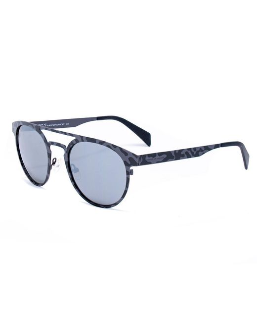 Italia Independent Blue Gray Metal Sunglasses