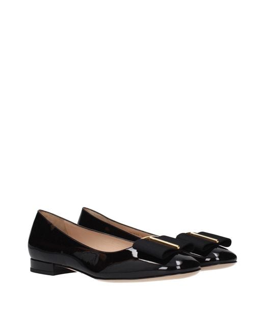 Tom Ford Black Leather Ballet Flats