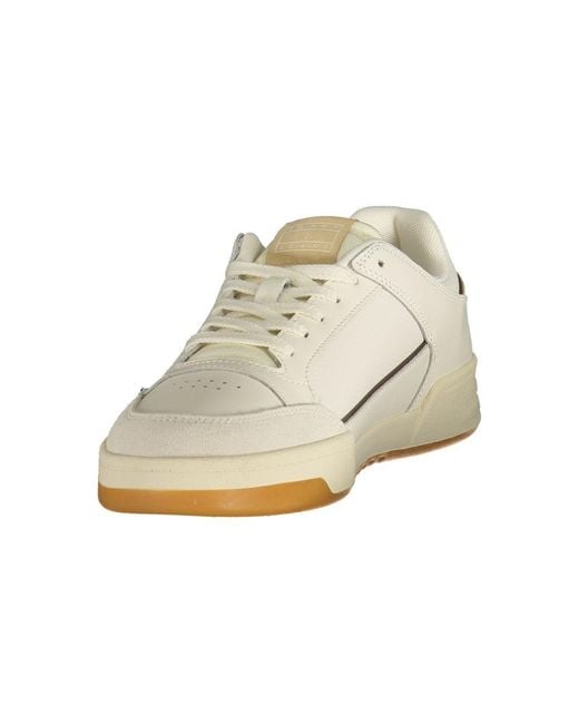 Tommy Hilfiger White Polyurethane Men's Sneaker for men