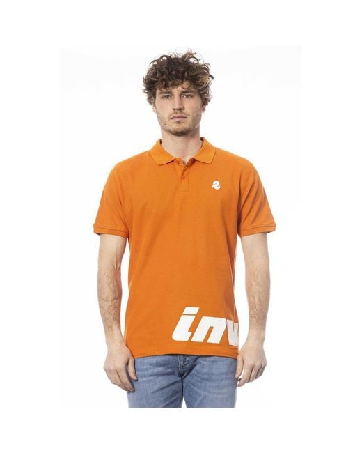 INVICTA WATCH Orange Cotton Men Polo Shirt for men