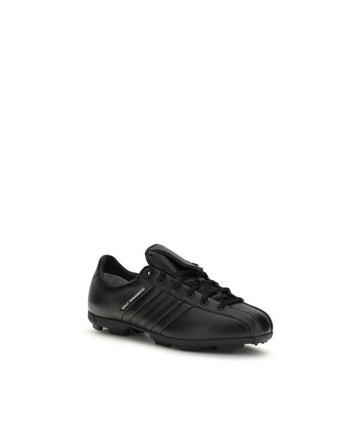 Y-3 Black Calf Leather Bos Taurus Athletic Sneakers - Eu39.5/us6.5 for men