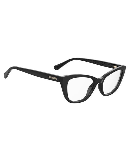 Love Moschino Black Cellulose Propionate Glasses (Frames) Accessory