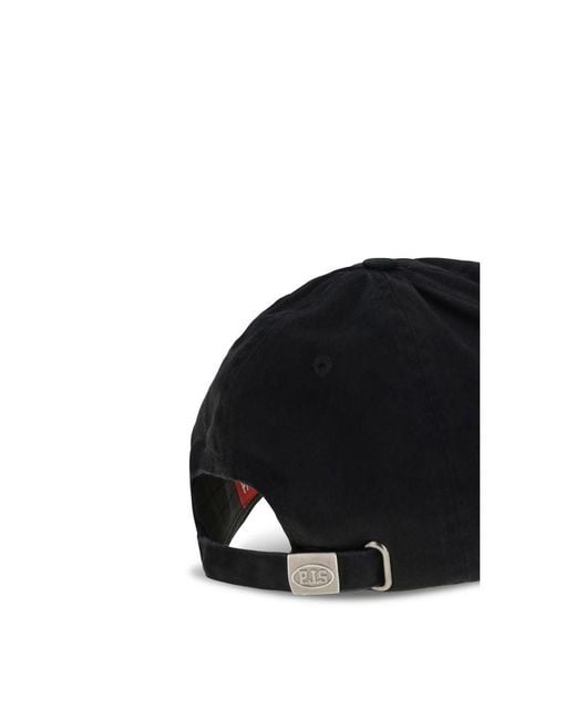 Parajumpers Black Cotton Cap (baseball Hat) for men