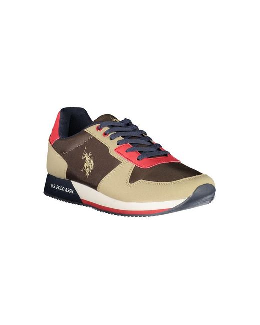 U.S. POLO ASSN. Multicolor Brown Polyester Sneaker for men