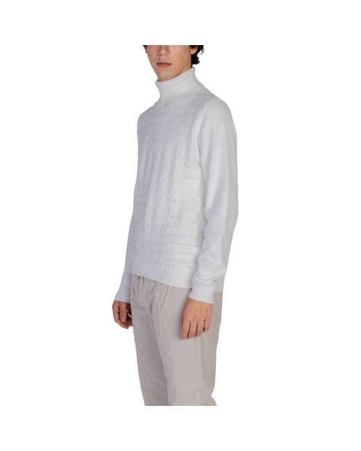 Antony Morato Gray White Cotton Turtleneck for men