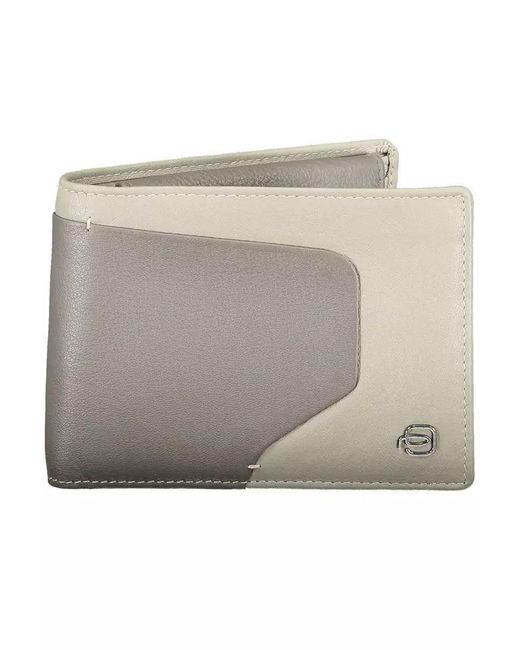 Piquadro Gray Leather Wallet for men