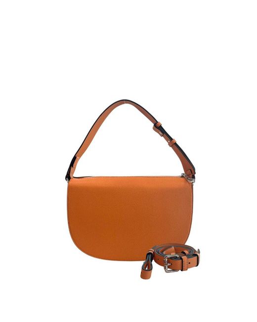 Twinset Brown Orange Polyurethane Shoulder Bag