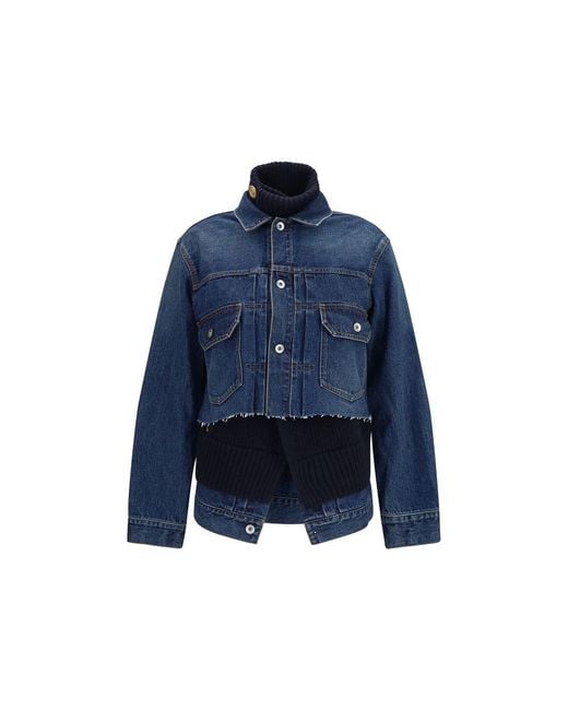 Sacai Blue Cotton Denim Jacket